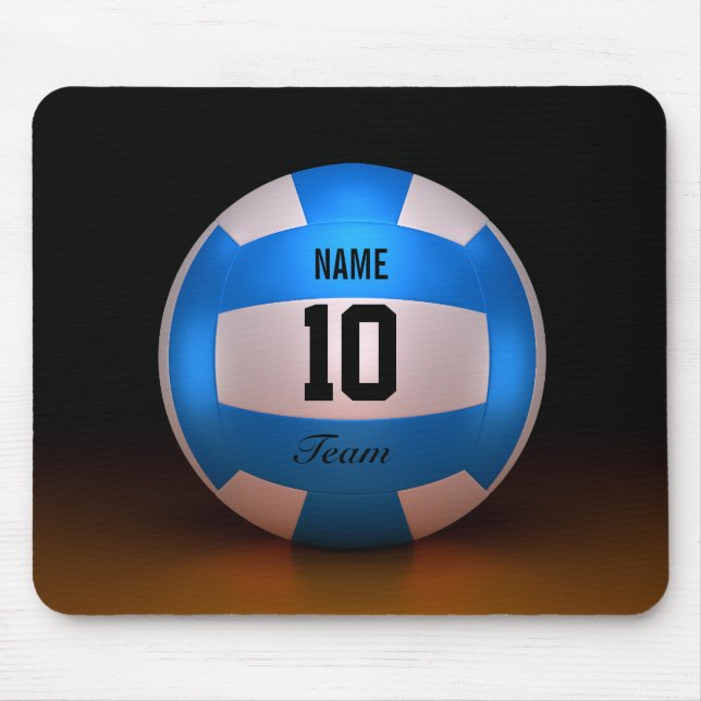 Blue Volleyball Mouse Pad (Front)