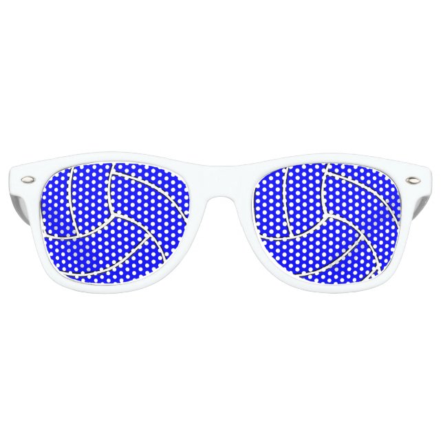 Blue Volleyball Party Shades Sunglasses (Front)