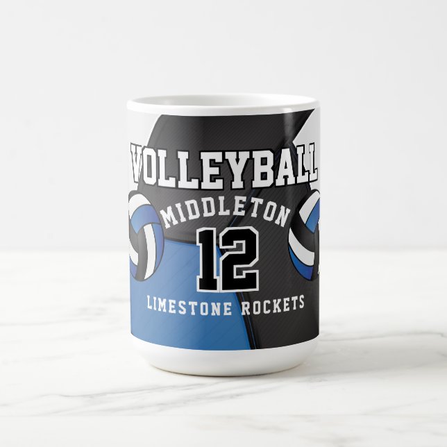 Blue Volleyball Sport Coffee Mug (Center)