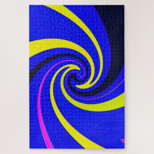Blue vortex jigsaw puzzle
