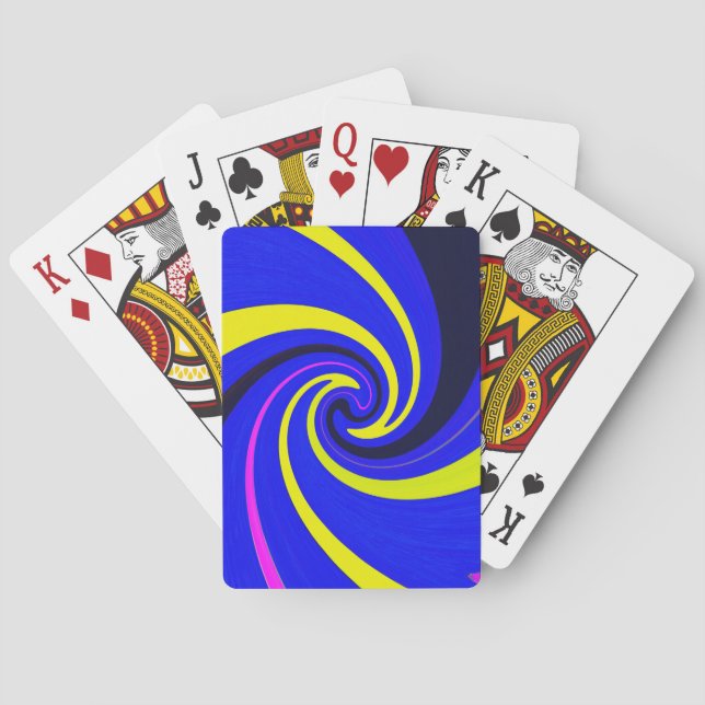 Blue vortex playing cards (Back)