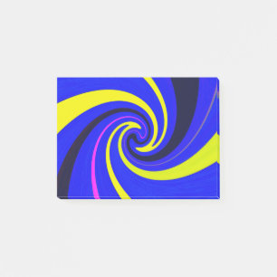 Blue vortex post-it notes