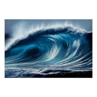 Blue Vortex Poster
