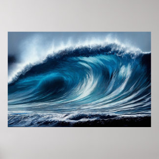 Blue Vortex Poster