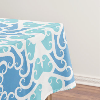 Blue vortex tablecloth