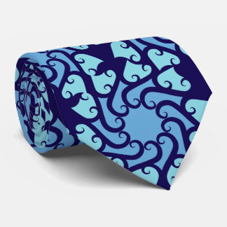 Blue vortex tie