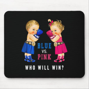 Blue Vs Pink Boxing Babies Gender Reveal Party S Mouse Pad