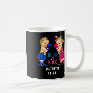 Blue Vs Pink Boxing Babies Gender Reveal S Coffee Mug