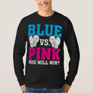 Blue Vs Pink Ethnic Boxing Babies Gender Reveal T-Shirt