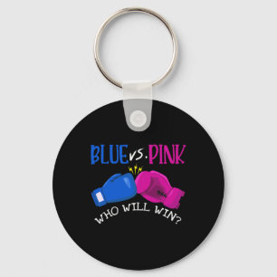 Blue Vs Pink Who Will Win Gender Reveal Party Boxi Key Ring