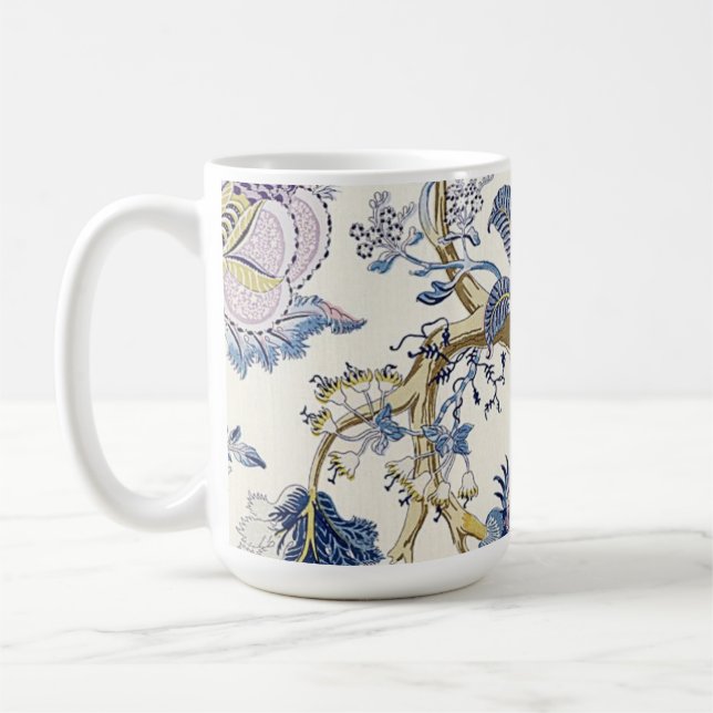 Blue W.Morris  Floral Pattern Mug (Left)