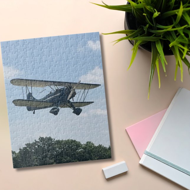Blue Waco Aeroplane Photo Family Night Jigsaw Puzzle (Creator Uploaded)