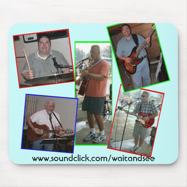 Blue WAIT AND SEE Mousepad (Front)