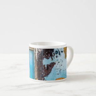 Blue wall and door espresso cup
