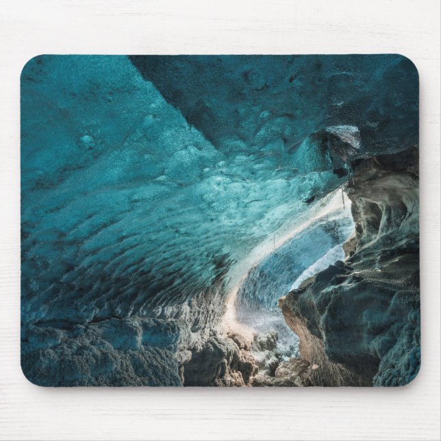 Blue Walls Of An Ice Cave Mouse Pad (Front)