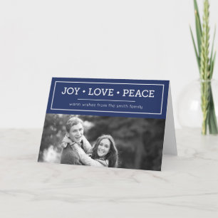 Blue Warm Wishes Joy Love Peace Holiday Photo