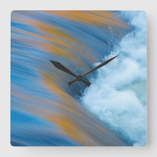 Blue water abstract, Canada Square Wall Clock