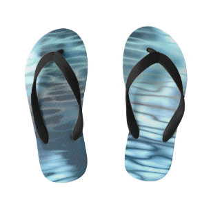 Blue Water Abstract Kid's Thongs