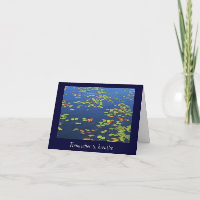 Blue Water and Lily pads Note Cards (Front)