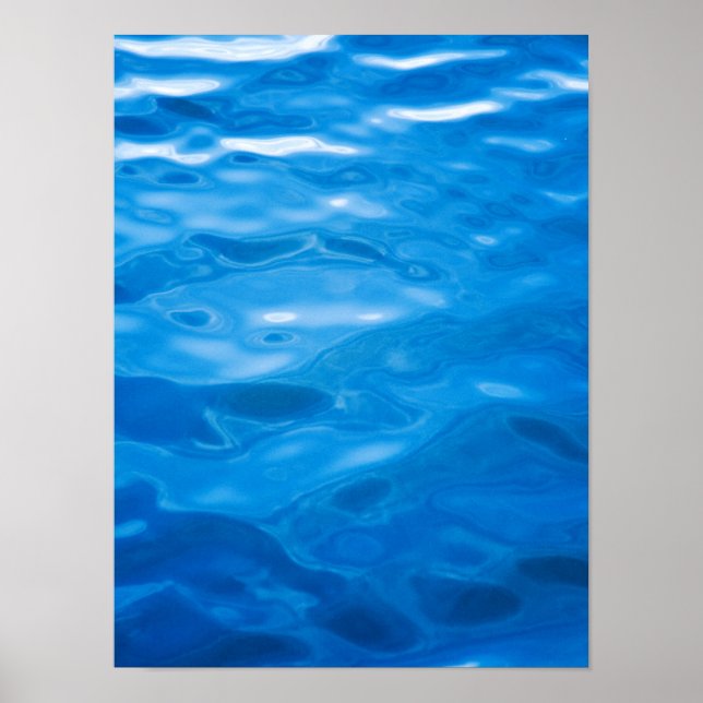 Blue Water Background - Customised Template Poster (Front)