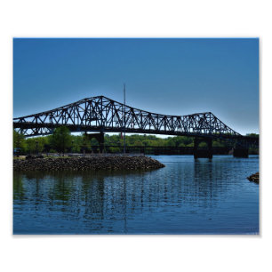 Blue water bridge photo print