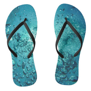 Blue Water Bubbles Thongs