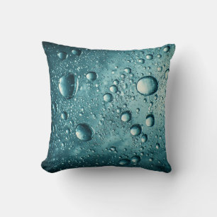 Blue Water Bubbles Underwater Abstract Background Cushion