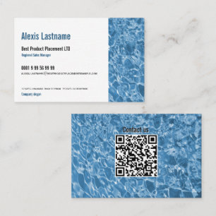 Blue water business card
