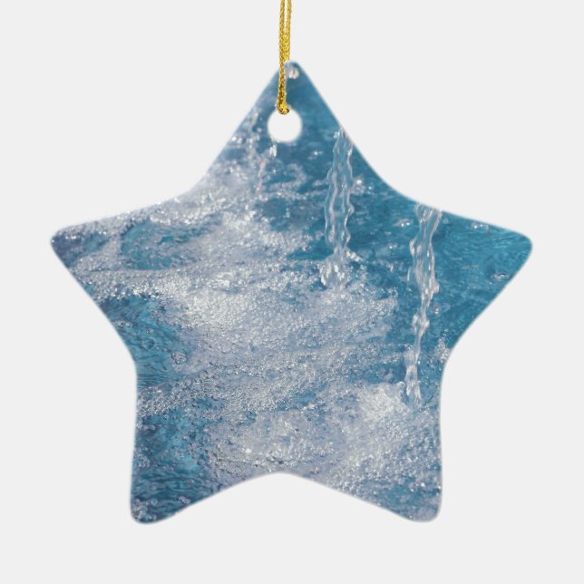 Blue water ceramic ornament (Front)