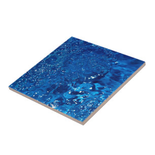 Blue water ceramic tile