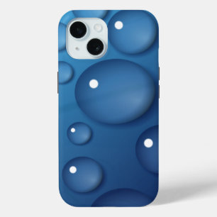 Blue Water Drop Texture iPhone 15 Case