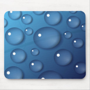 Blue Water Drop Texture Mouse Pad