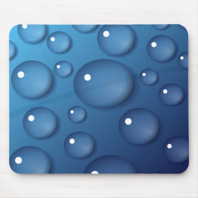 Blue Water Drop Texture Mouse Pad (Front)