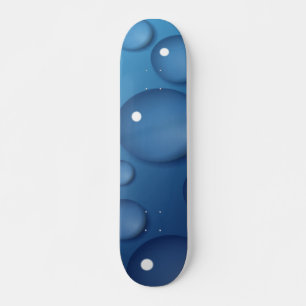 Blue Water Drop Texture Skateboard