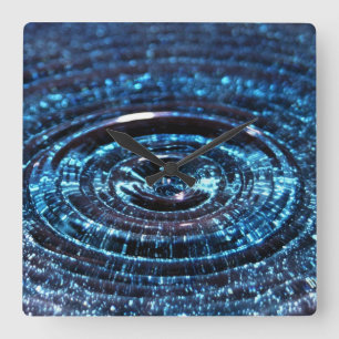 Blue Water Drop Wall Clock