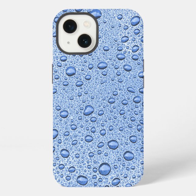 Blue water droplets Case-Mate iPhone case (Back)