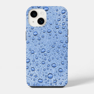 Blue water droplets iPhone 14 case