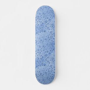 Blue water droplets skateboard