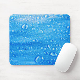 Blue Water Drops Mousepad