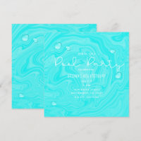 Blue Water Drops Summer Swim Pool Birthday Party