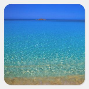 Blue water, Exuma Islands, Bahamas. Square Sticker