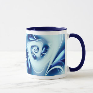 Blue Water Fine Fractal Art Mug