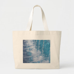 Blue water large tote bag