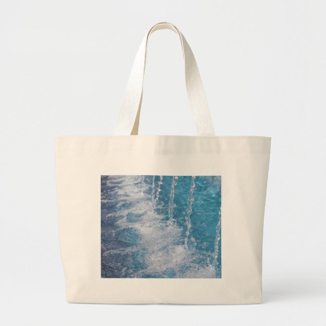 Blue water large tote bag (Front)