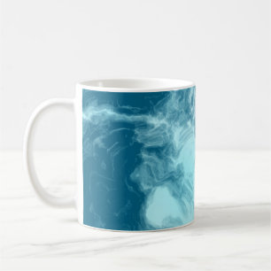 Blue Water Marble Coffee Mug