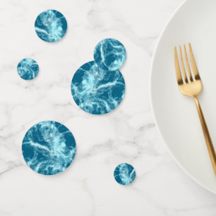 Blue Water Marble  Confetti