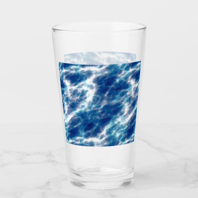 Blue Water Marble   Glass (Front)