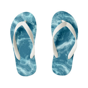 Blue Water Marble   Kid's Thongs