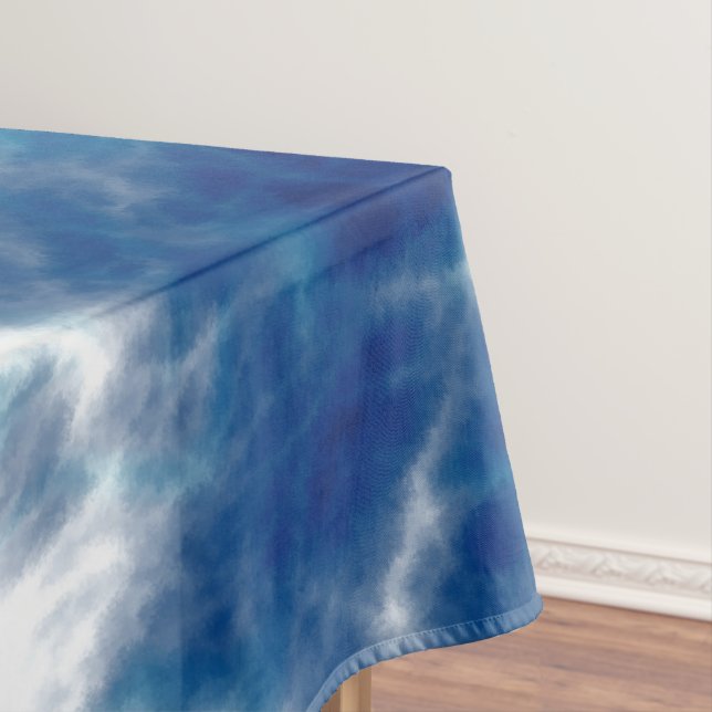 Blue Water Marble  Tablecloth (In Situ)