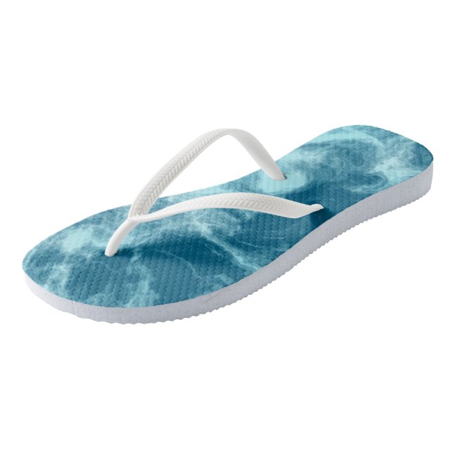 Blue Water Marble   Thongs (Angled)